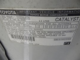 2001 TOYOTA TACOMA SR5 EXTRA CAB 2.4 AT 2WD Z20913
